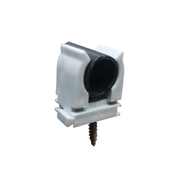 Clip de fixation tuyau 16/13 mm + vis bois ref. 13502116